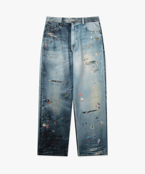 TROMPE L OEIL PANTS multi
