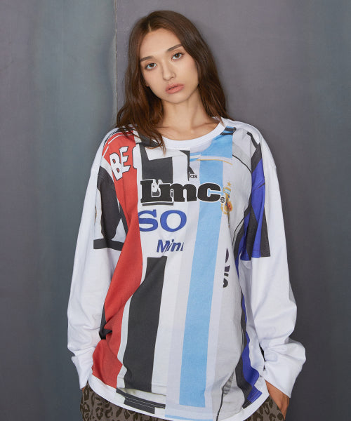 TROMPE L OEIL LONG SLV TEE gray
