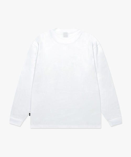 TROMPE L OEIL LONG SLV TEE gray