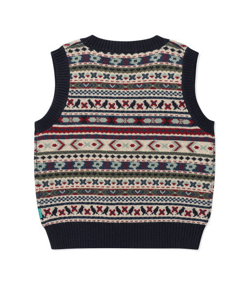Women's pattern V-neck vest