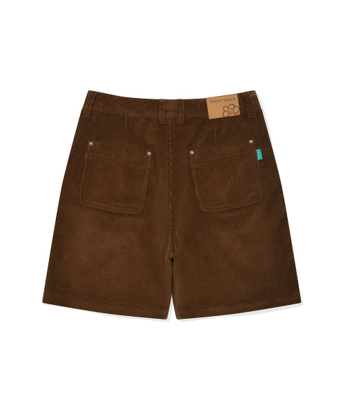 Women's Corduroy Bermuda Pants Brown