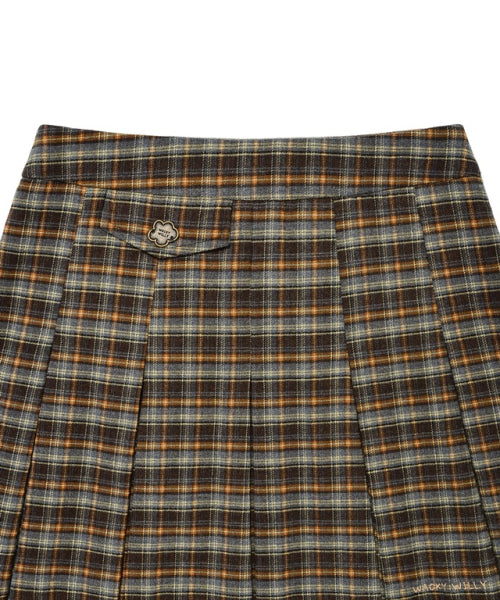 Women's checkered pleats skirt pattern