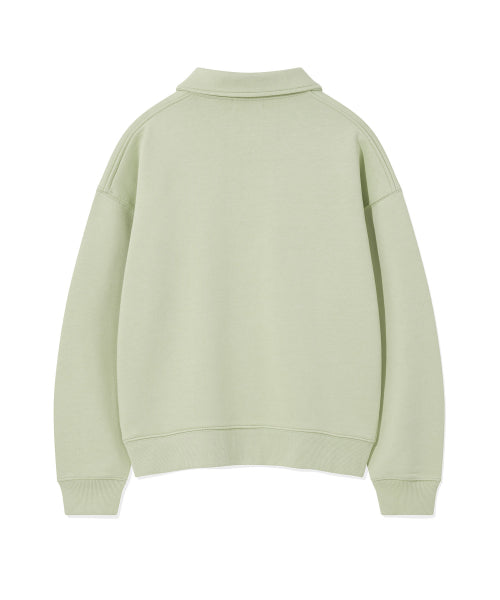 Women's Lettering Cara Half Zip-Up Green