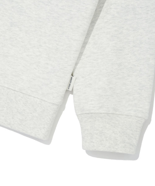 Women's Lettering Cara Half Zip-Up Oatmeal