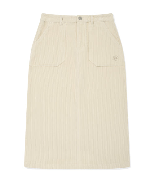 [25FW] Women's Corduroy Long Skirt Cream