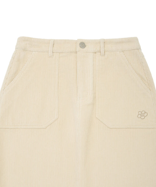 [25FW] Women's Corduroy Long Skirt Cream