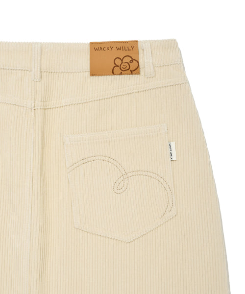 [25FW] Women's Corduroy Long Skirt Cream