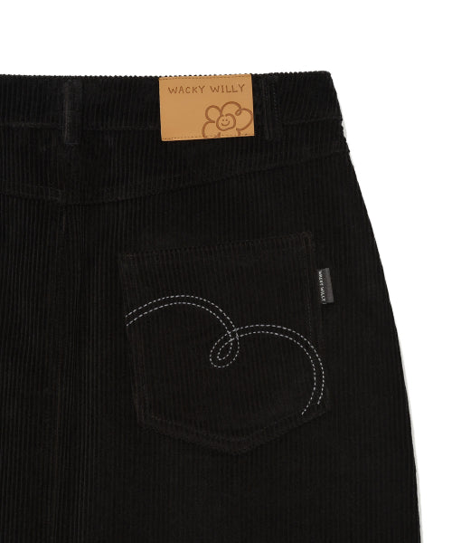 [25FW] Women's Corduroy Long Skirt Black