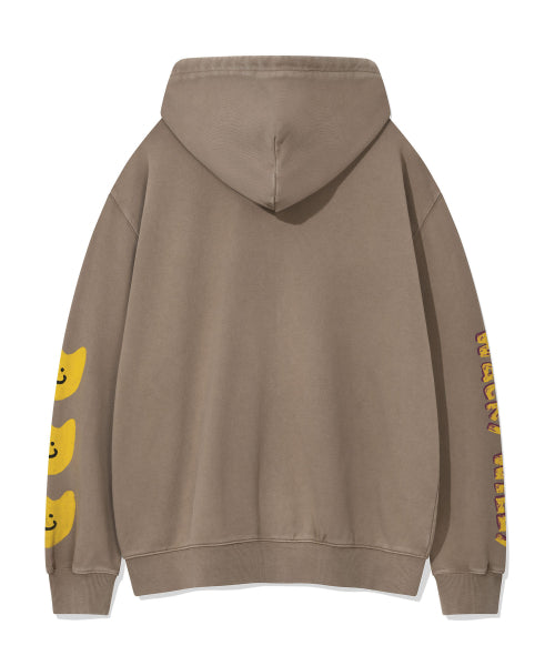 Kiki Triple Dying Hooded Zip-Up Khaki
