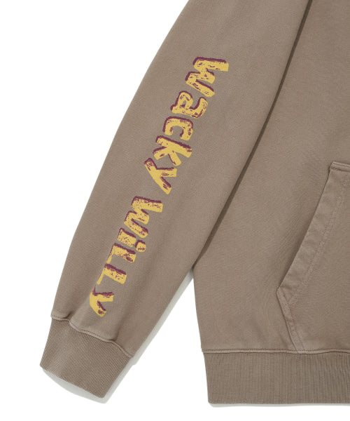 Kiki Triple Dying Hooded Zip-Up Khaki