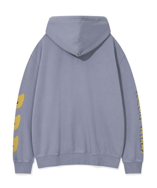 Kiki Triple Dying Hooded Zip-Up Blue