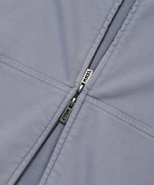 Kiki Triple Dying Hooded Zip-Up Blue