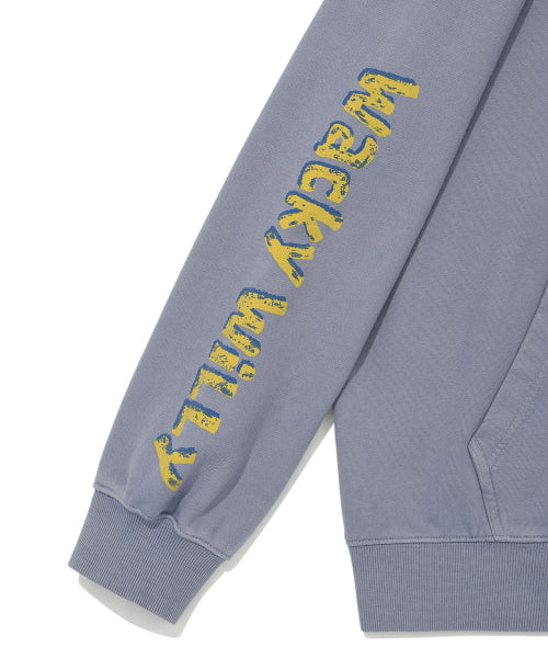 Kiki Triple Dying Hooded Zip-Up Blue
