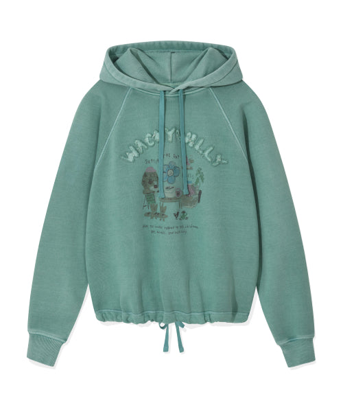 Women's Pigment Graphic Hoodie Green