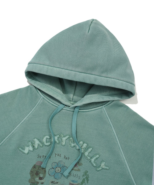 Women's Pigment Graphic Hoodie Green