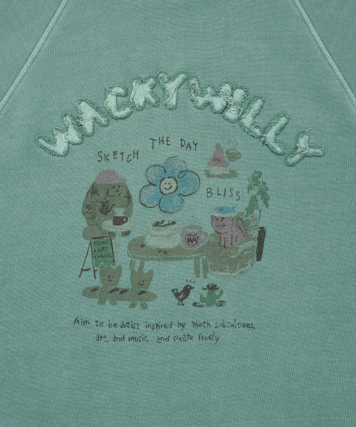 Women's Pigment Graphic Hoodie Green