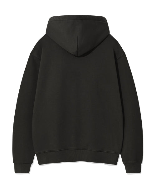 Kiki Pigment Graphic Hooded Sweat Charcoal