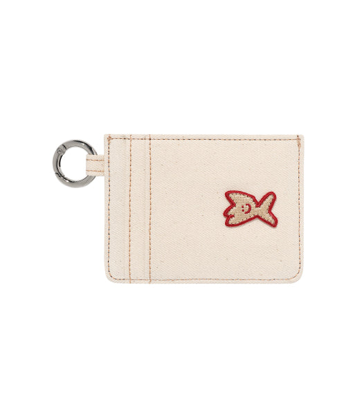 Kiki Wappen Card Wallet Ekru