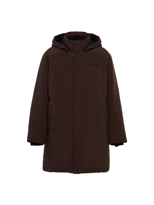 La Belle (La Belle) Men's W/S Cashmere Middle Coat Down Jacket_Brown