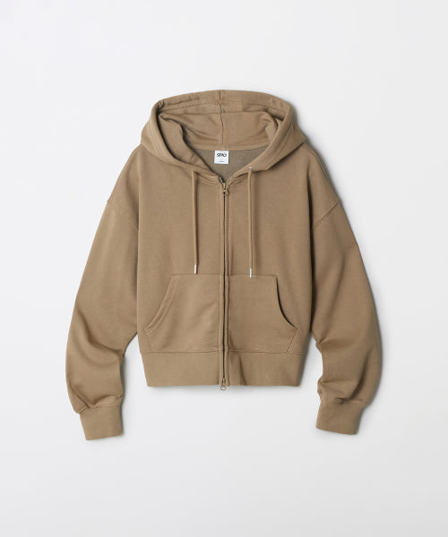 [French Terry] Women 2-WAY Hood Zip-Up_SPMZF49G01