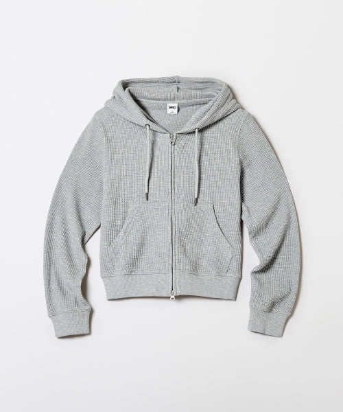 Women's Waffle Hood Zip-Up_SPMZF49G02