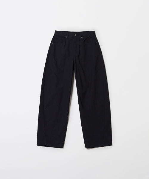 Curved Balloon Wide Cotton Pants_STPC49C03