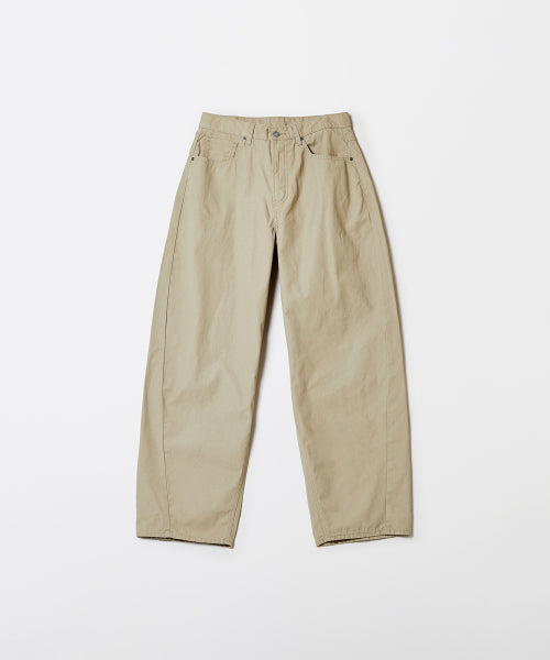 Curved Balloon Wide Cotton Pants_STPC49C03