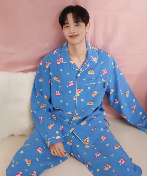 [Crayon Shin-chan] Unstoppable Crayon Shin-chan Long-Sleeved Pajamas (NANY)_SPPF49U08
