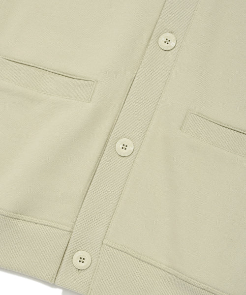 Kiki Logo V-neck Cardigan Light Khaki