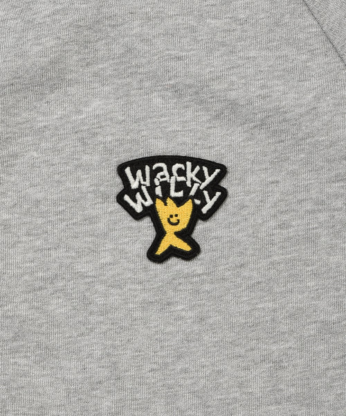 Kiki logo V-neck cardigan gray