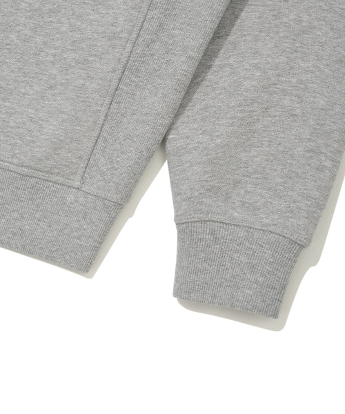 Kiki logo V-neck cardigan gray