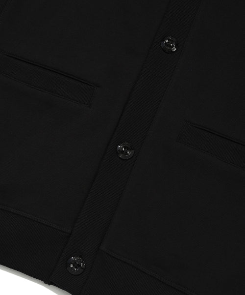 Kiki logo V-neck cardigan black