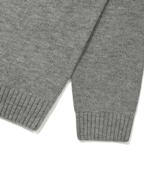 one point pullover knit gray