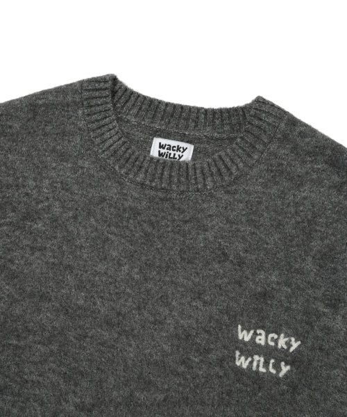 Hair Ornament Pullover Knit Gray