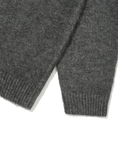 Hair Ornament Pullover Knit Gray