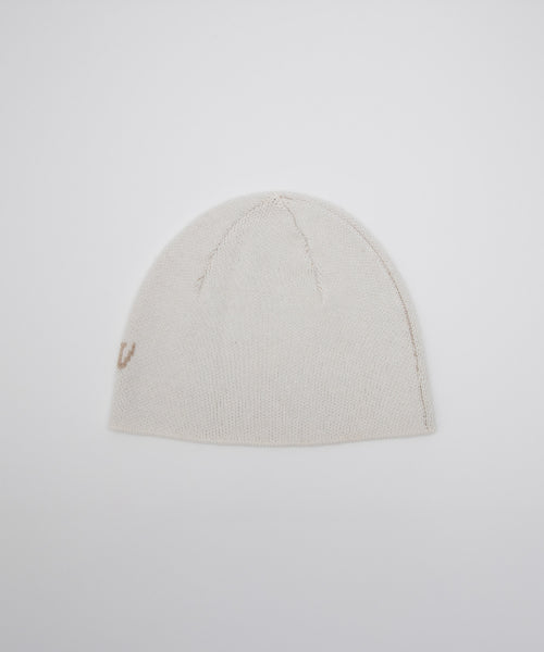 LOGO JAQUARD BEANIE IVORY
