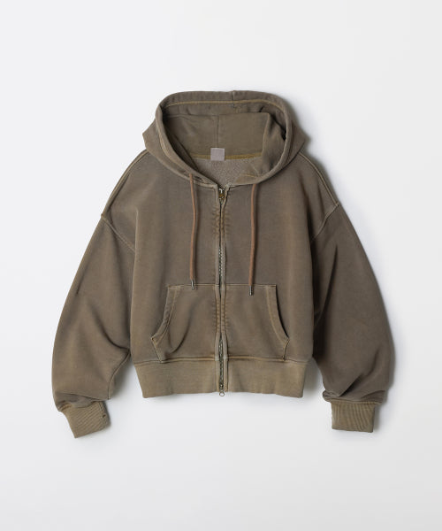 [French Terry] Women's Pigment Hood Zip-Up_SPMZF4TGY2
