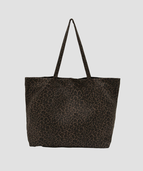 MAISON DE ROLA LEOPARD SHOULDER BAG BROWN
