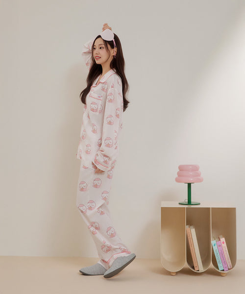 [Cute] Long-sleeved Pajama (PINK)_SPPF49U05