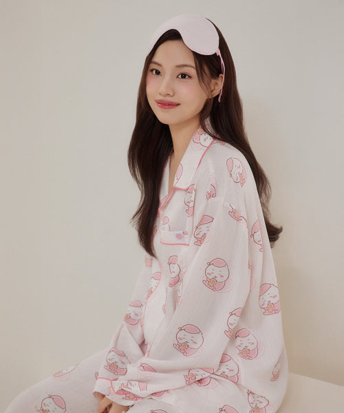 [Cute] Long-sleeved Pajama (PINK)_SPPF49U05
