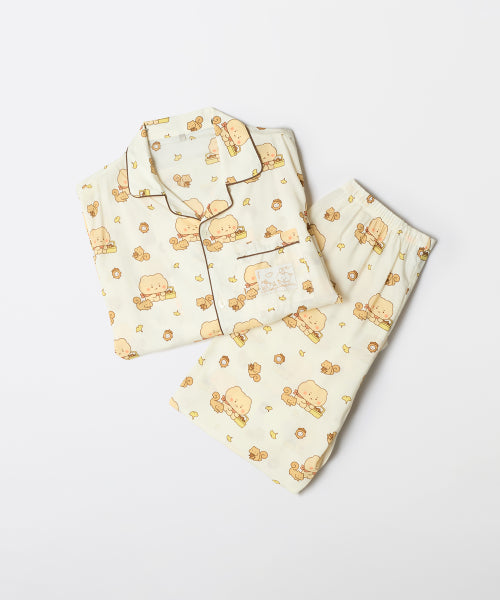 [Crushed Bear] Crumbled Long-Sleeved Pajamas (IVORY)_SPPPF49U03
