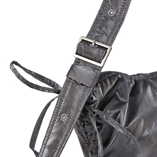 Nylon Shirring Half Moon Cross Bag FLOTFA3B11