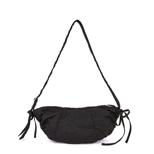 Nylon Shirring Half Moon Cross Bag FLOTFA3B10