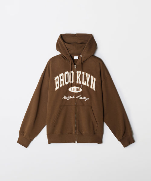 BROOKLYN Applique Hooded Zip-Up_SPMZF49C51