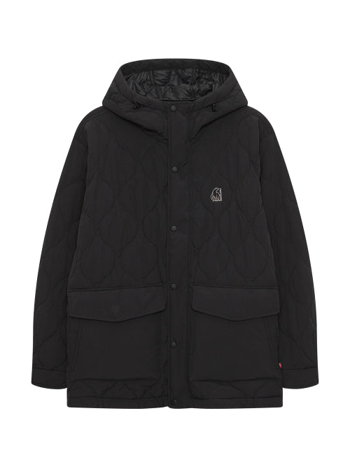 Alfame Quilting Hoodie Jacket - U_Black