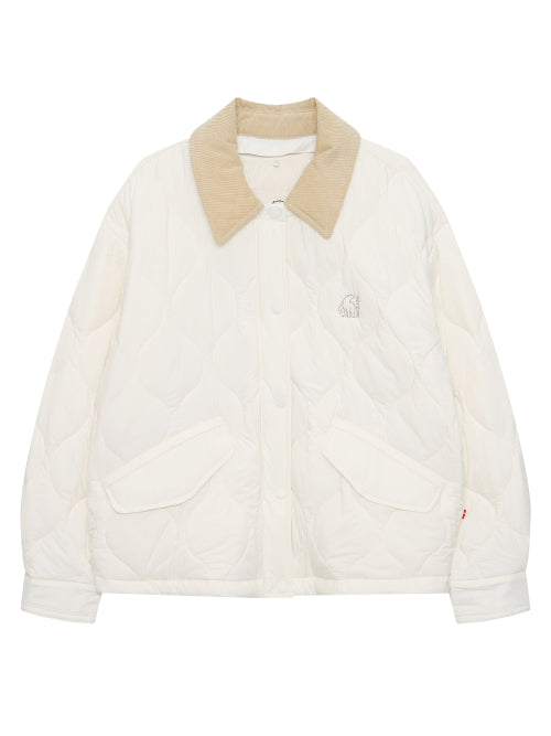 Padded Quilting Jacket SHORT - W_Off White