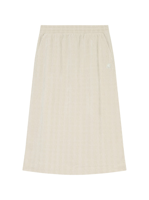 Cable Jacquard Skirt- W_OATMAL