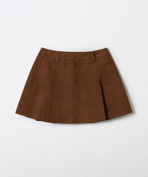 [Synthetic Leather] Suede Mini Skirt_SPWHF49W14