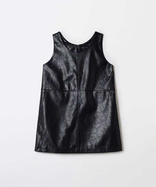 [Synthetic Leather] Mini Dress (Suede/Leather)_SPOWF49W11