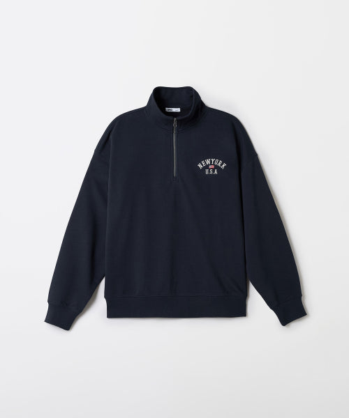 NYC Embroidery Half Zip-Up_SPMNF49C61